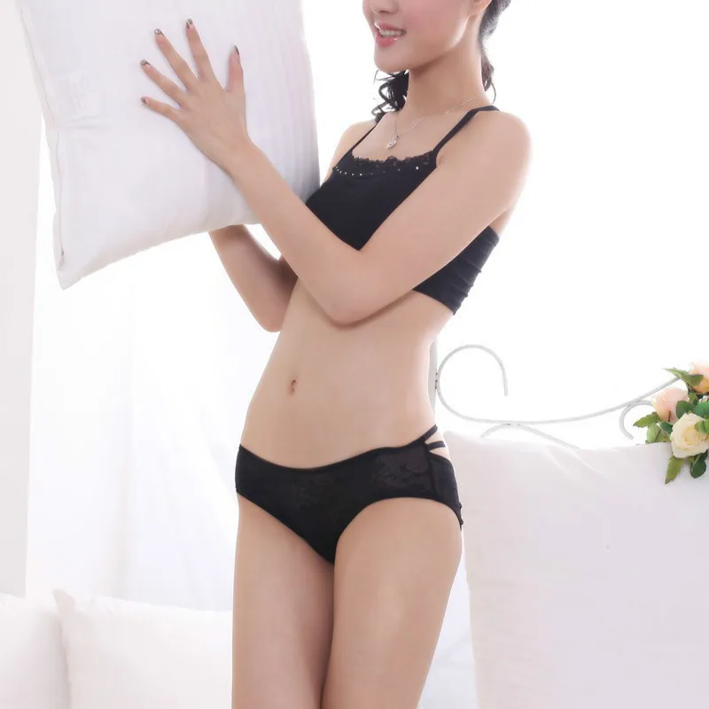 

Sexy lace pattern see-through waist hollow temptation women's panties