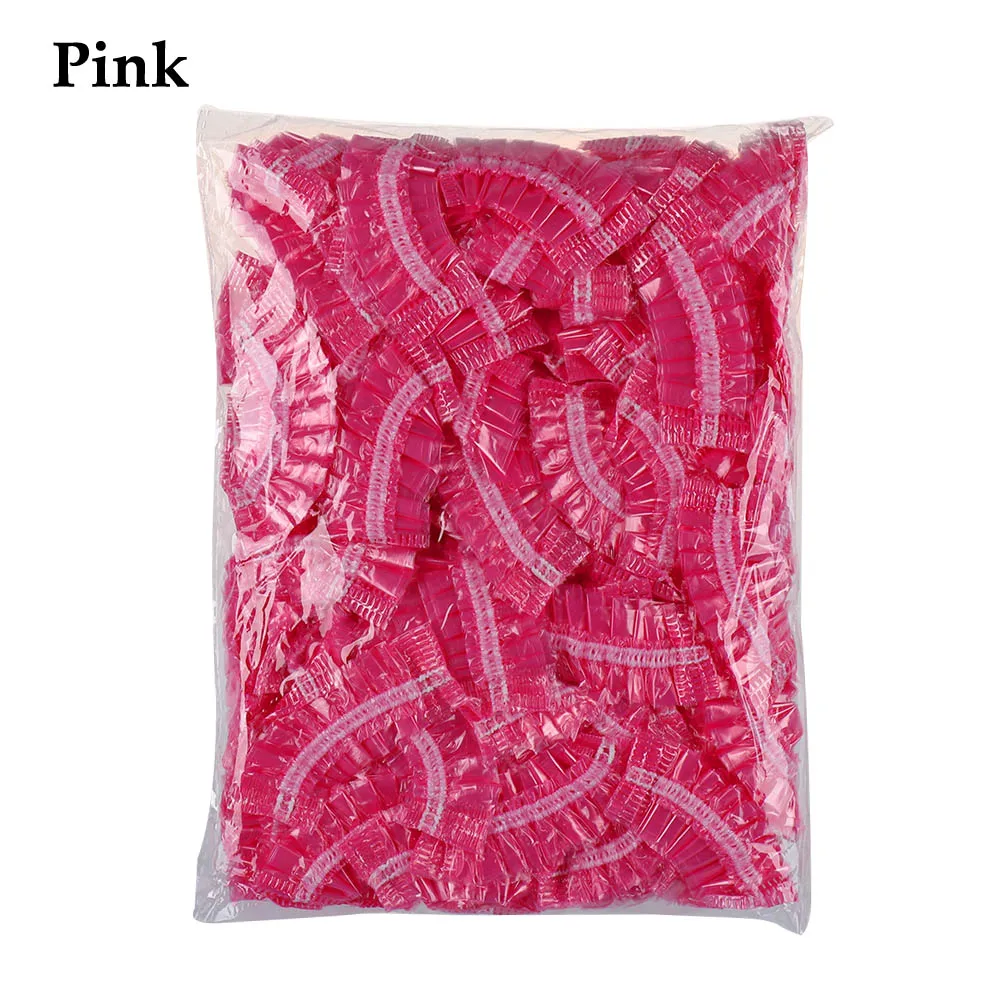 100PCS Pink 50/100 шт одноразовые Водонепроницаемый ухо крышка салон окрашивания волос одноразовые наушники Инструменты для укладки волос Ванна Душ для ушей заглушки - Цвет: 100PCS Pink