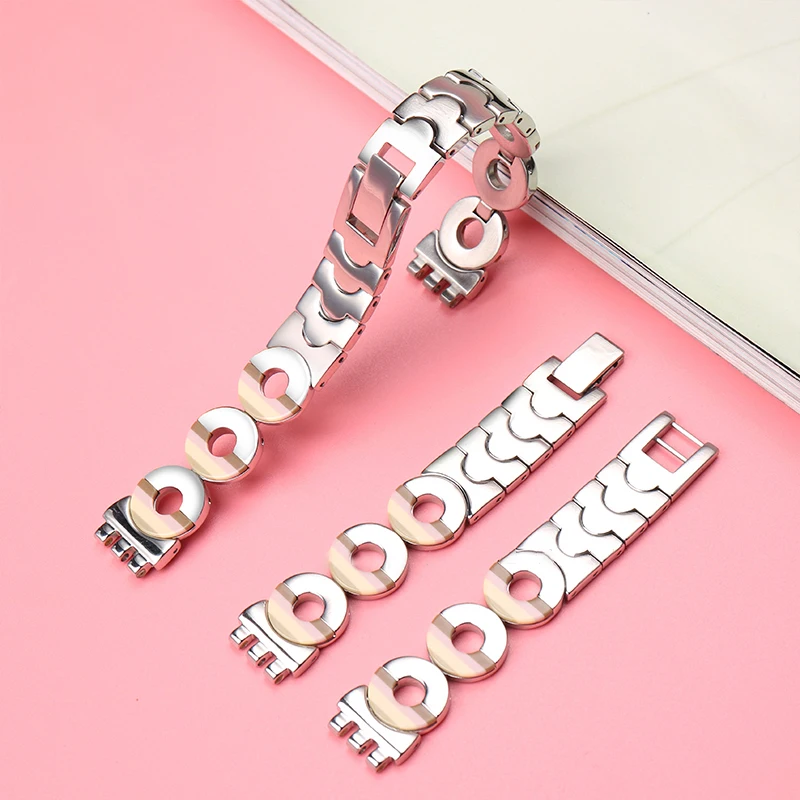 

Fine Steel Watch Band Suitable For Swatch Yss317g Heart Curve Lk292g Women's Watch Chain Notch 12mm Watch Accessories