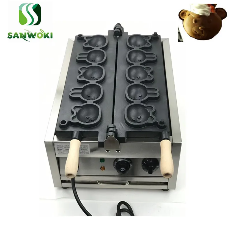 Электрическая машина для приготовления маффинов с медведем вафельница в форме