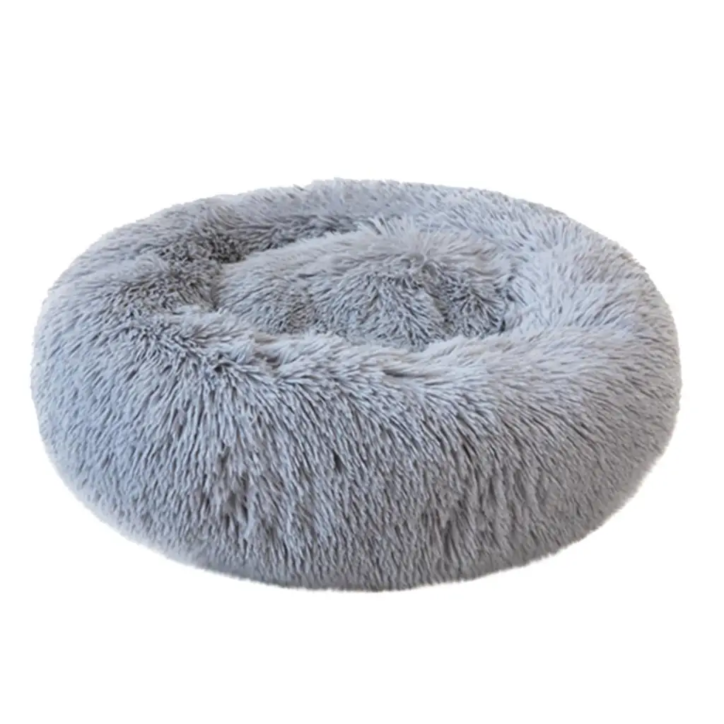 Кровать для питомца собаки Удобная пончик Cuddler круглая собачья Конура ультра мягкая моющаяся подушка для собаки и кошки зимний теплый диван Горячая sell2810 - Цвет: Light gray