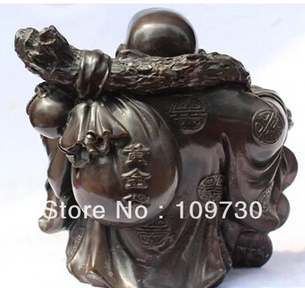 Бесплатная доставка 8 &quotКитайский буддийский из бронзы счастливый смех Майтрея