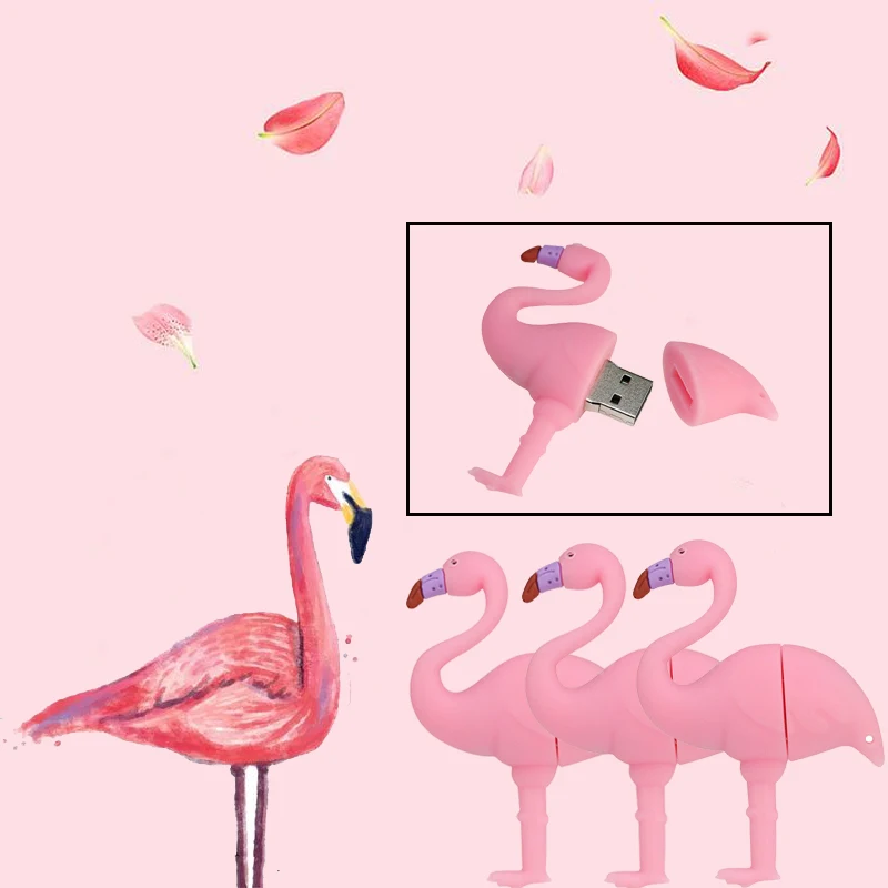 USB-флеш-накопитель силиконовый с рисунком фламинго 32/16/8 ГБ | Компьютеры и офис