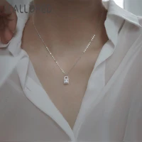 scalloped fashion trend shiny zircon love lock necklace exquisite luxury ladies engagement wedding high jewelry necklace