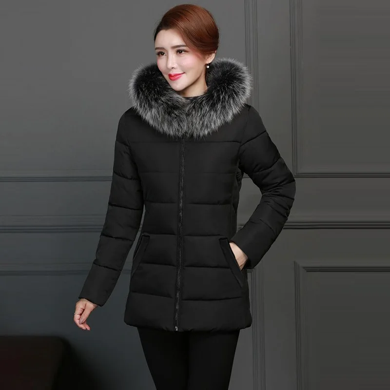 Женская куртка-пуховик с капюшоном зимняя куртка со съемным теплая парка большие