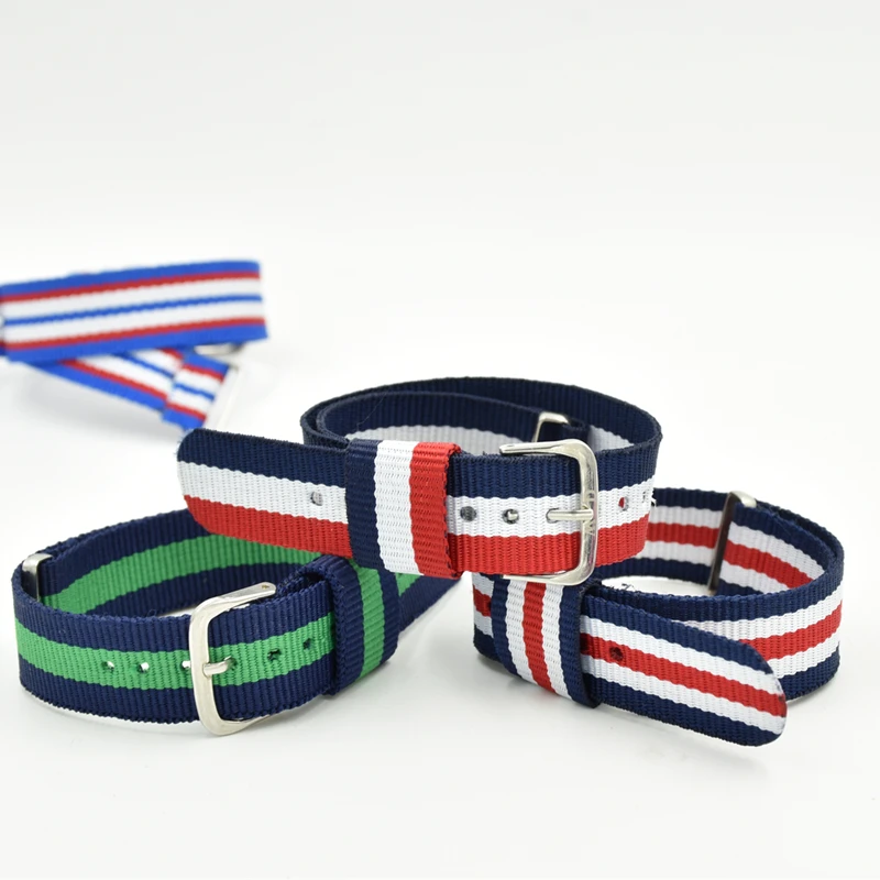 Ремешок из нейлоновой ткани для наручных часов спортивный армейский браслет с