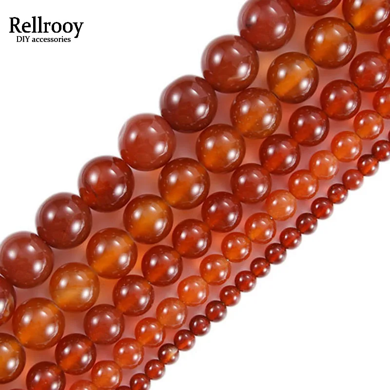 Бусины из красного сердолика и агата диаметром 15 дюймов нитка 4 6 8 10 12 мм выберите