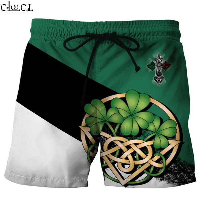 

CLOOCL Newest Irish St.Patrick Day Fashion Men's Pants 3D Print Hip Hop Mens Shorts Summer Beach Casual Streetwear Drop Shipping