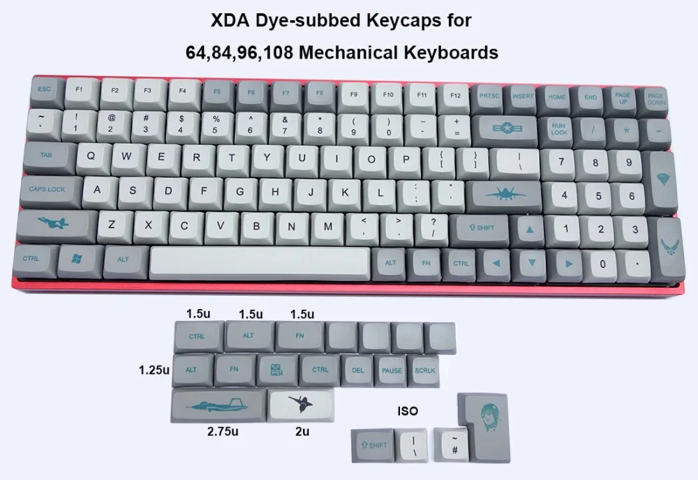 120 клавишные колпачки для ключей XDA PBT ANSI isoo вишневых переключателей MX