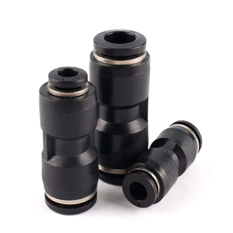 

Чёрный переменный диаметр, прямой штекер PG8-6 8-10 10-12 6-4 8-12, пластиковый быстроразъемный соединитель Trachea