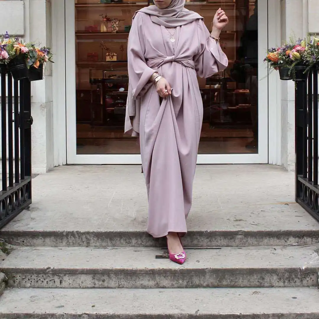 

Turkey Muslim Abaya Dress Casual Women Moroccan Kaftan Bandage Party Vestidos Jubah Musulman Ensembles Islamic Clothing Dubai