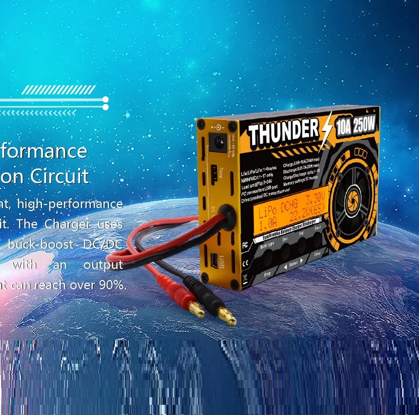 HOTA Thunder 250 Вт 10A DC балансирующее зарядное устройство Dis с адаптером питания для