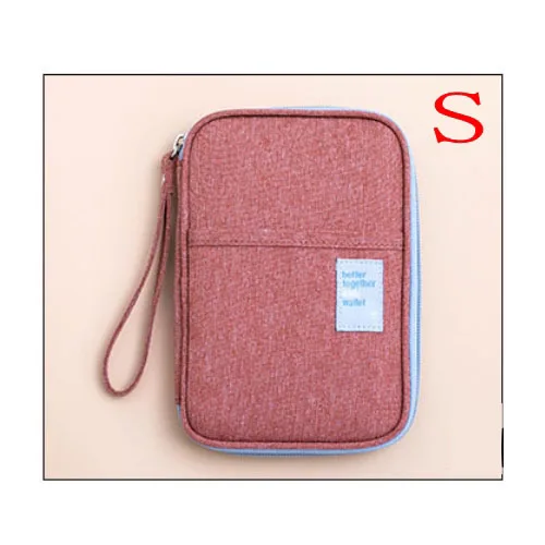 S light pink Модная Мужская и Женская дорожная Обложка для паспорта, кошелек для карт, кредитный держатель для карт, посылка для удостоверения личности, Мужская многофункциональная сумка для хранения - Цвет: S light pink