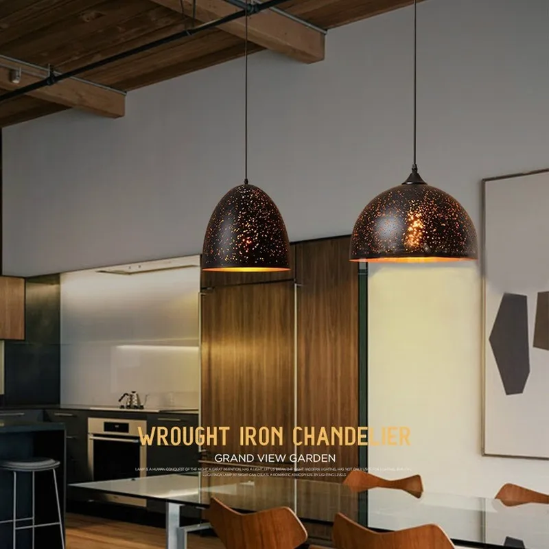 Скандинавский Лофт ретро кафе бар железное травление абажур подвесной