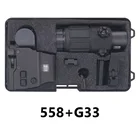 Тактическая 558 G33 красная точка голограмма комбинированный прицел оптический прицел 3X лупа для быстрой установки боковой поворотный прицел