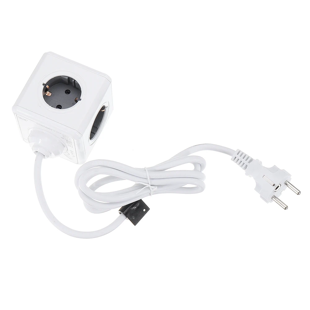 Разъем питания EU Plug Magic Cube Smart power Strip дорожный Расширенный адаптер 2 USB 5 В 2.1A порты 4 розетки 150/300 см кабель
