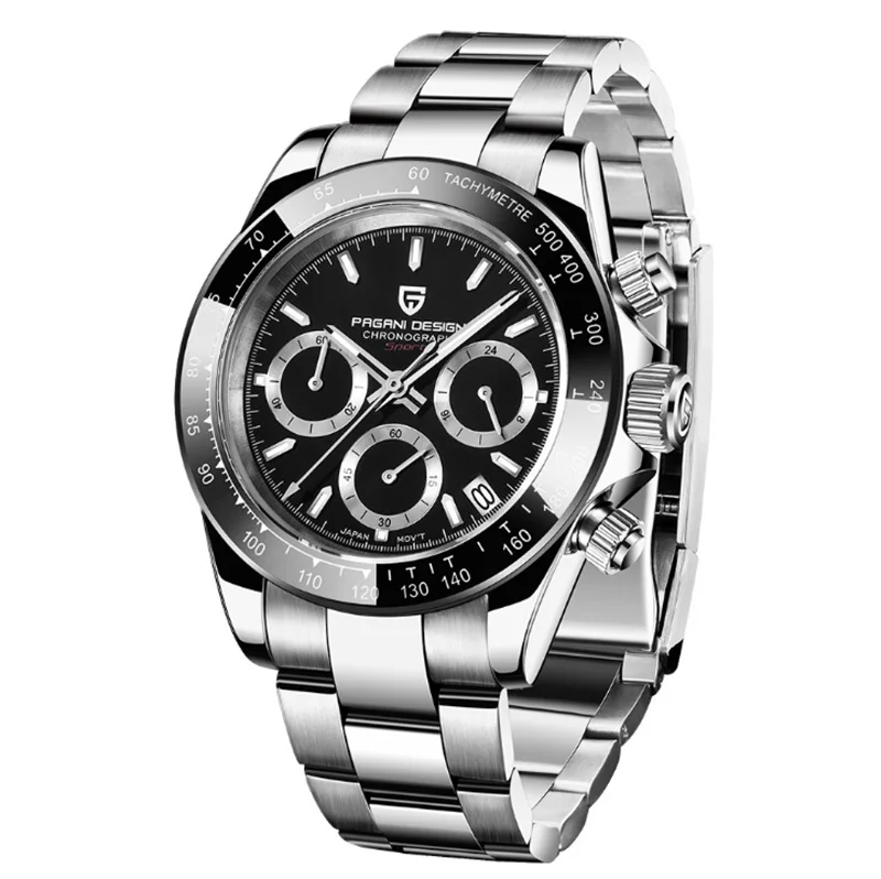 

40mm New PAGANI Chronograph Men's Mechanical Watch Sapphire Crystal Stainless Steel Case High Quality Quartz Mens Watch A626