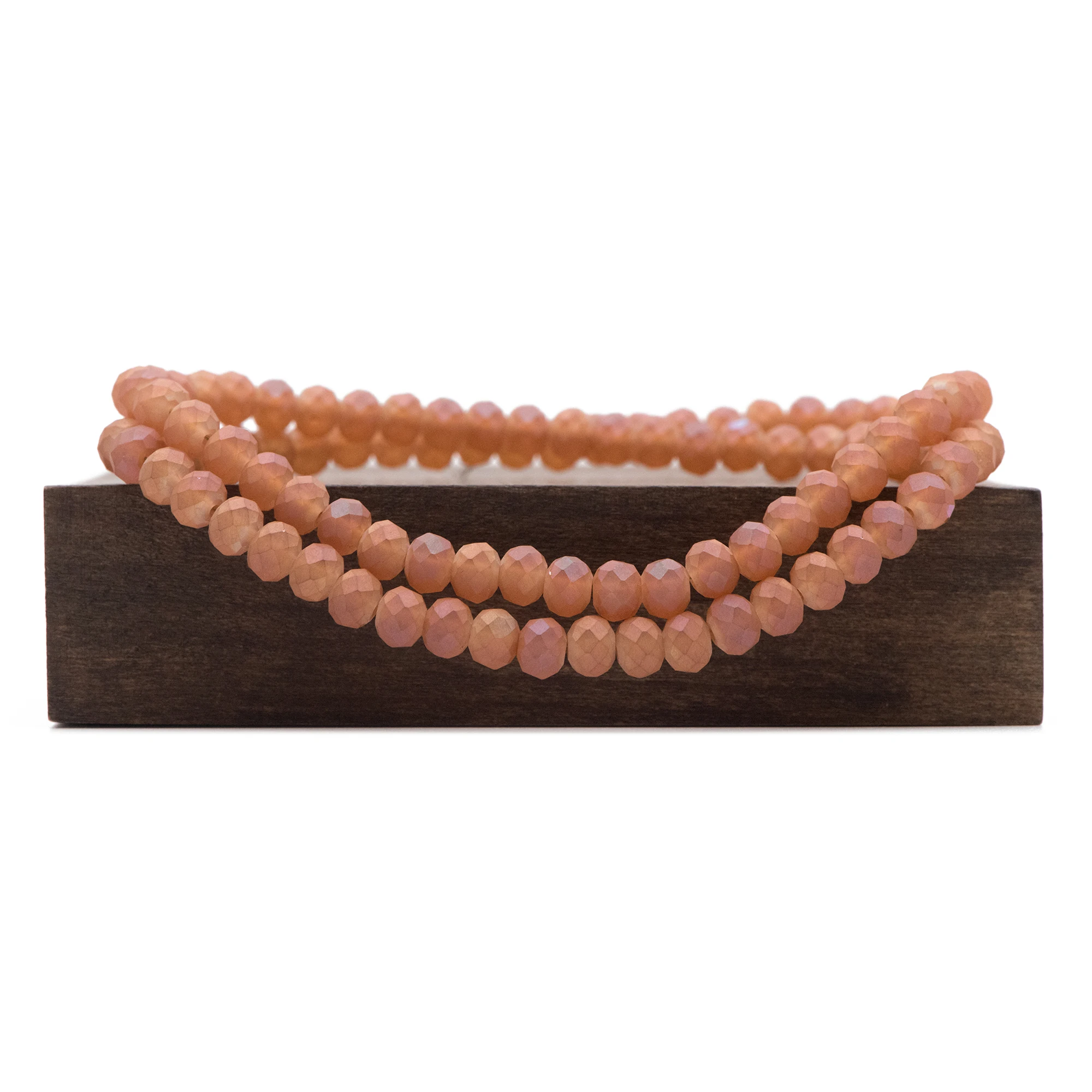 

Glass Faceted Rondelle 4x6mm, Chinese Crystal beads, Orange Matte- (BZ06-131)/ 16" full strand/ 95 beads