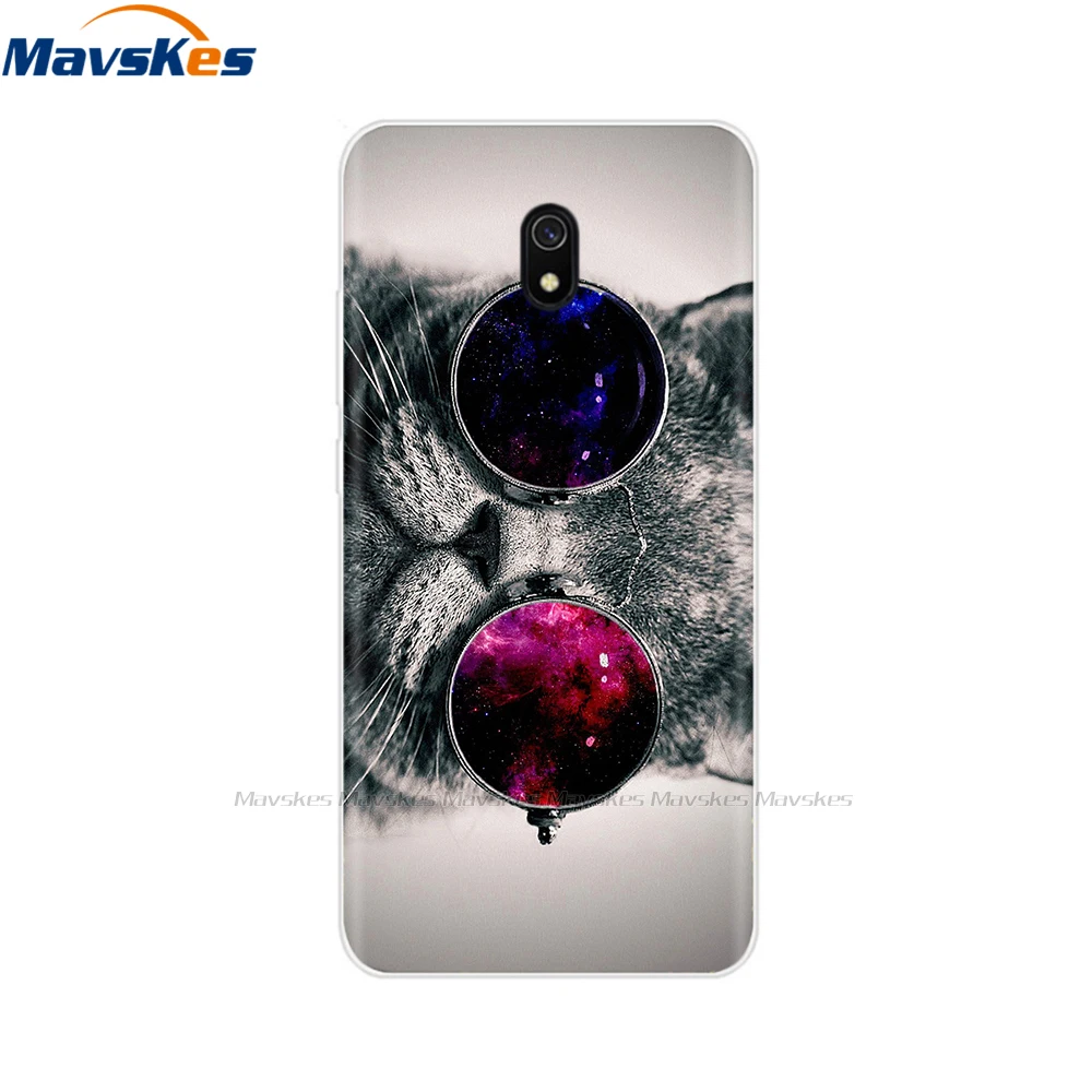 Case For Xiaomi Redmi 8A Soft Silicone Transparent TPU Back Phone Cover for shell coque bumper Para Animals | Мобильные телефоны и