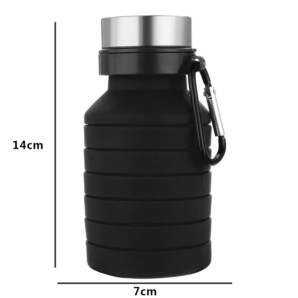 1000 мл портативная силиконовая складная высокотемпературная Выдвижная чашка для