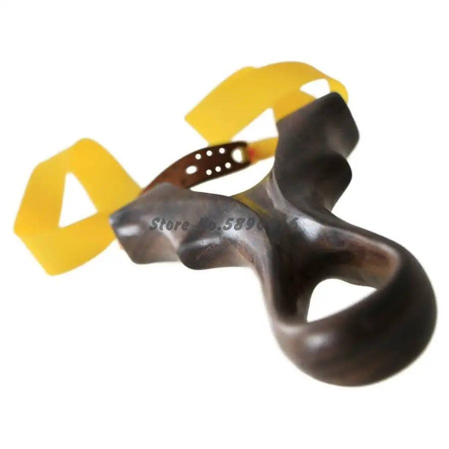 

Powerful Wood Sling Shot Marble Catapult Slingshot Rubber Band Outdoor Hunting Game shooting