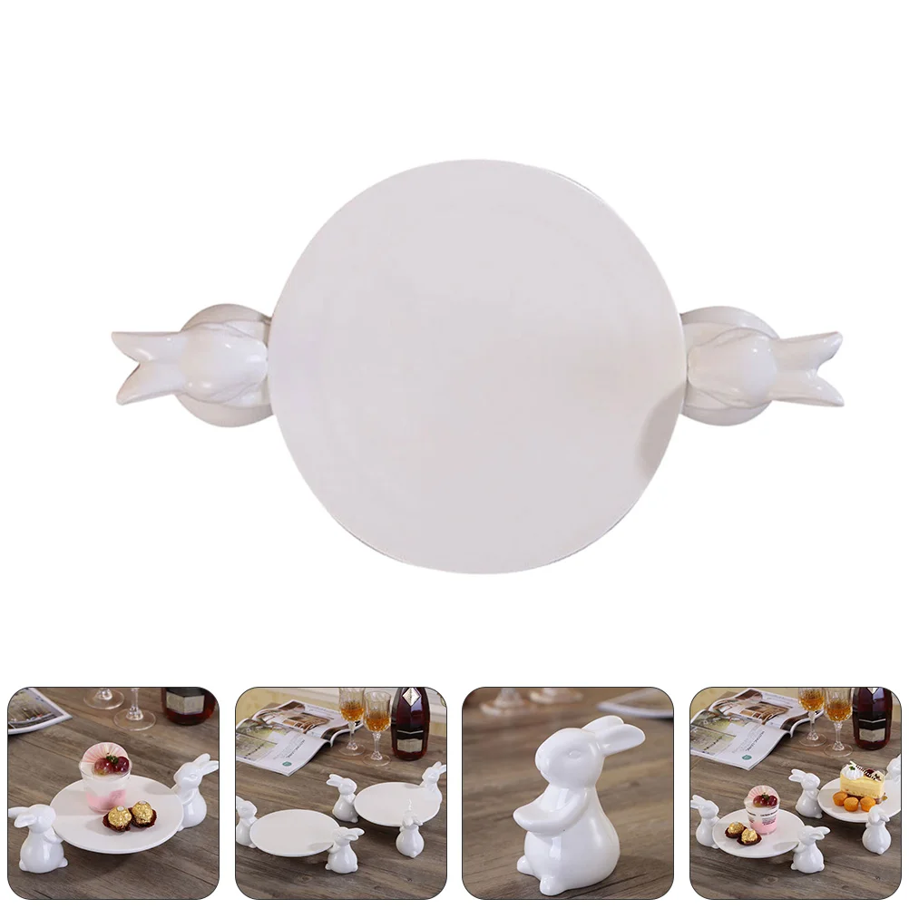 

Easter Ceramic Dish Bunny Design Cake Storage Tray Home Ornament with Gift Box