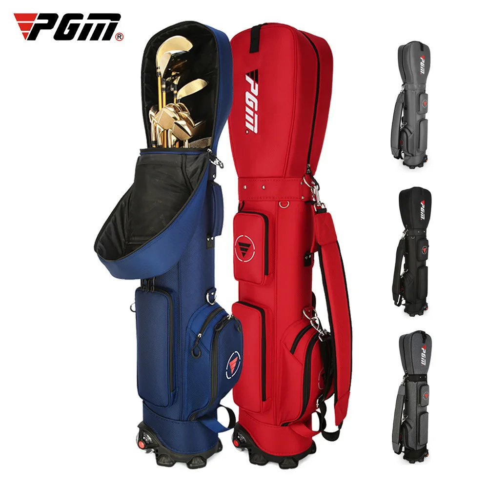 Send Hat! Golf Standard Bag Men's Women's Aviation Checked Ball Bags Zipper Pulley Bags Sports Outdoors Travel PU Nylon Bag