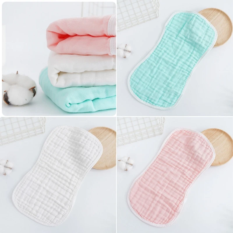

3 Pcs Muslin Baby Cotton Burp Cloth Soft Absorbent 6-Layer Gauze Baby Feeding Bibs Baby Scarf Saliva Towel