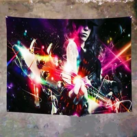 guitarist concert party decoration poster hanging cloth printing art musical instruments banners flags rock music tapestry mural