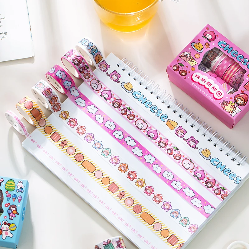 

16PCS/SET Cute Cartoon Washi Tape Kawaii Girls Masking Tape Sticker Scrapbooking DIY Decorative Diary School Stationery Supplies