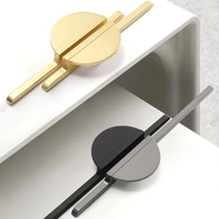 high grade cabinet handle modern simple semicircular gold pulls wardrobe door knobs zinc alloy household hardware