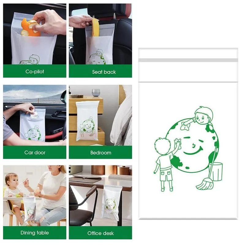 60 шт. автомобиль мешок для мусора автомобиля Дом Офис Кухня Аксессуары
