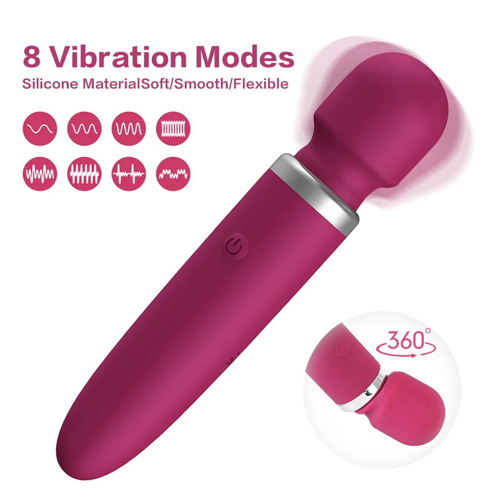 

DUOAI интимные игрушки для женщин 8 режимов вибрации USB зарядка Av массажер вибратор мощный Стимулятор точки G клитора товары для взрослых