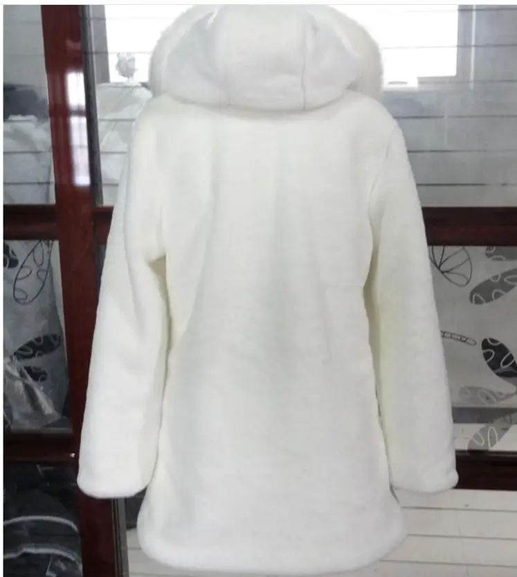 S/6XL Осенняя женская черная/белая искусственная кроличья Меховая куртка большого размера, женские повседневные меховые пальто, женская зимняя меховая куртка K227