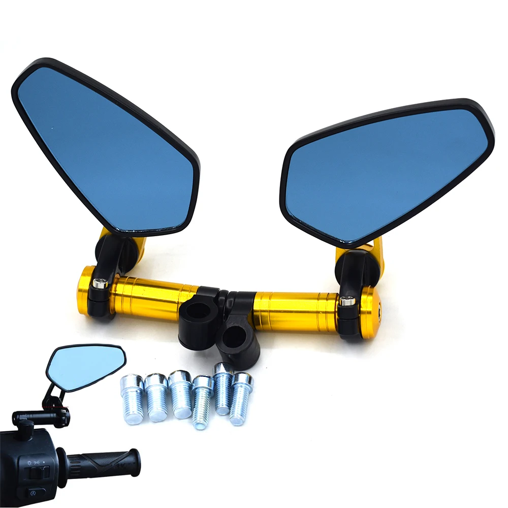 

Universal CNC motorcycle rearview mirror blue anti-glare convex mirror For HONDA PCX125 PCX150 CBR125R CBR150R F2,F3,F4,F4i F5