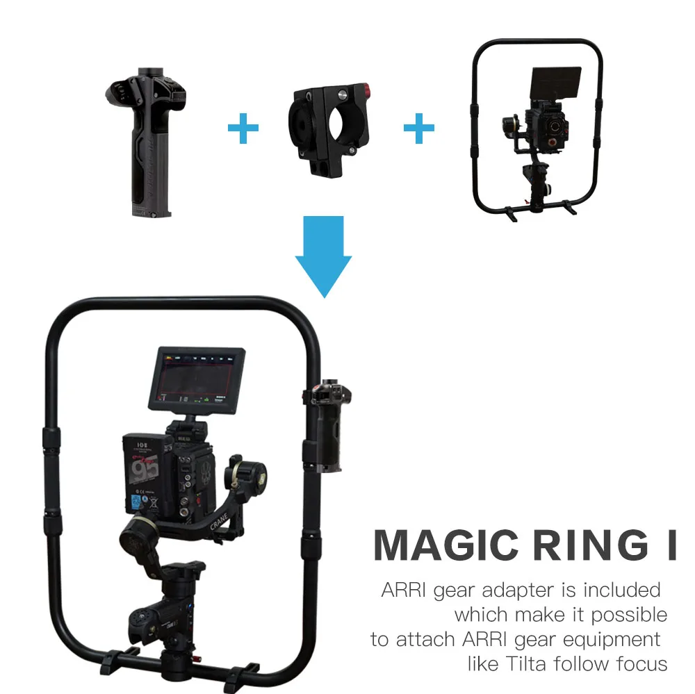 ZHIYUN CRANE 3S шарнирное ручное захватное кольцо с адаптером ARRI Gear для одной ручки Gimbal