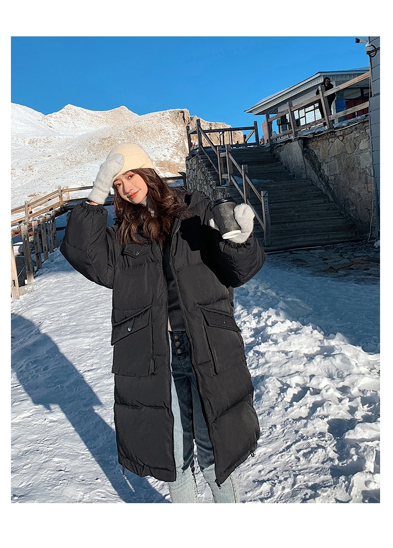 

NEW 2022 Winter Women's Ins Thick Down Padded Jacket Korean Version Loose Mid-length Padded Jacket Winter Tide Womens Clothing