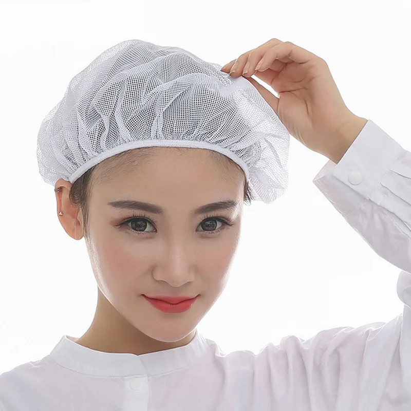 

Elastic Mesh Caps Kitchen Chef Hat Hotel Bakery Uniform Waiter Work Wear Hats Restaurant Catering Cooking Cap Workshop Uniform