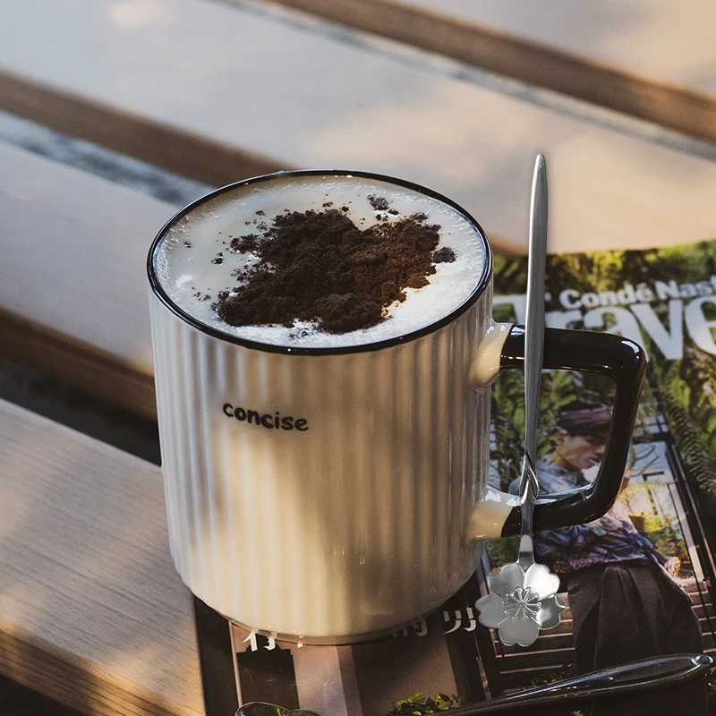 Aesthetic Travel Milk Mug Tea White Kids Minimalist Coffee Plain Nordic Modern Office Hot Chocolate Vaso Cafe Drinkware BY50MU | Дом и сад