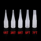 Иглы для татуажа бровей и губ, 100 шт., 1R, 3R, 5R, 5F, 7F, стерильные для перманентного макияжа