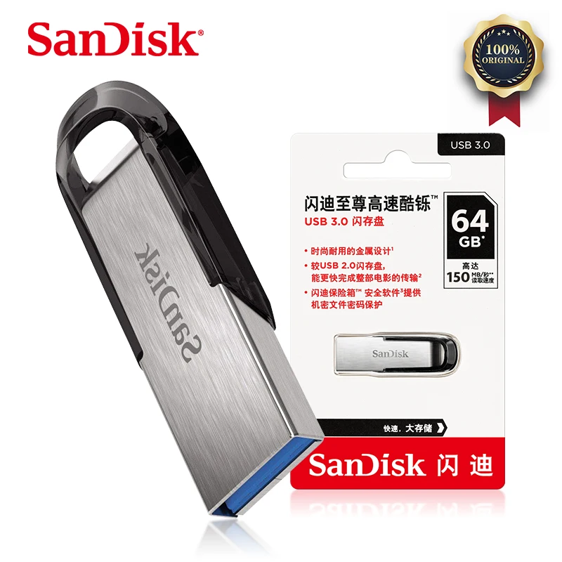 

SanDisk SDCZ73 USB3.0 Flash Drive 256GB 128GB 64GB 32GB 16GB USB 3.0 Metal Pen Drive 16GB Memory Stick Storage Device U Disk
