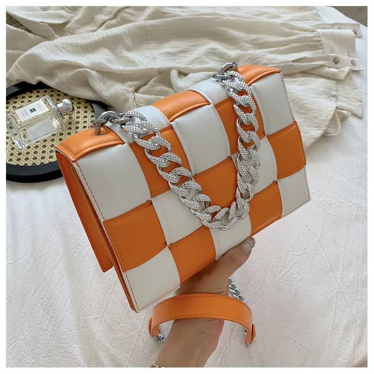 

Женские сумки через плечо из искусственной кожи, с цепочкой