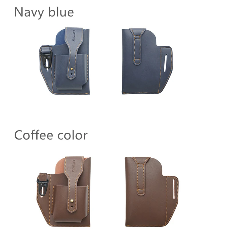 

Винтажная Кожаная поясная сумка для мужчин, многофункциональный простой инструмент для спорта, уличная кобура для мобильного телефона, муж...