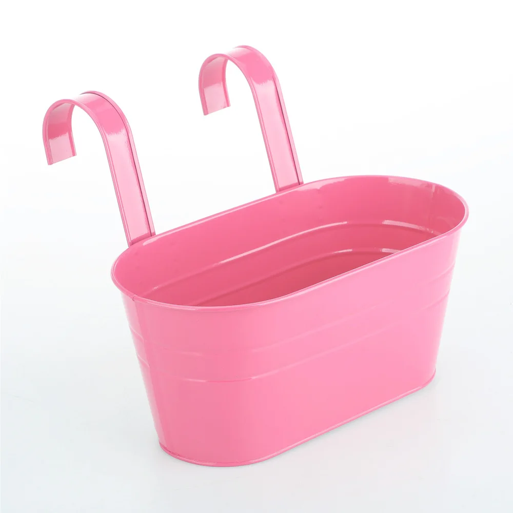 Plant Pot 2PCS Flower Pots Hooks Garden Tool For Railing Fence Iron Home Decor Detachable Hanging Planter Metal | Дом и сад