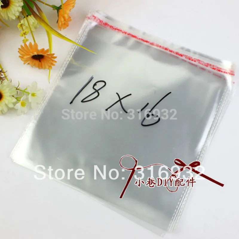 Прозрачный из целлофана с застежкой/БОПП/поли мешки 16*18 см прозрачный мешок Opp