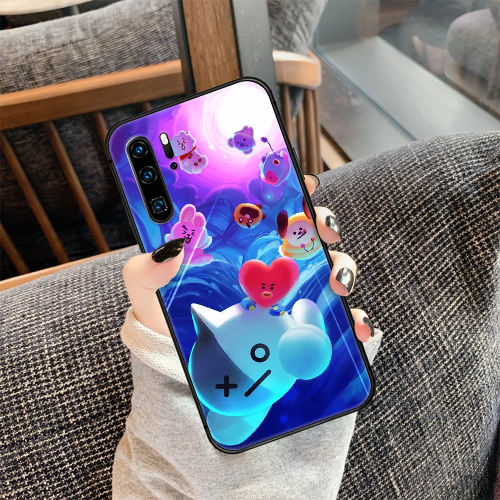 

Cute Cartoon BT21-s KPOP Phone Case For Huawei P Mate 10 20 30 40 Lite Pro smart Z 2019 nova 5t black Hoesjes Soft Etui Silicone