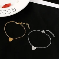 european and american fashion hot selling fashion jewelry love ladies anklet new wild creative heart shaped anklet