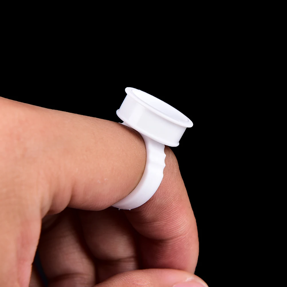 

Hot Sale Ring Pallet Disposable Glue Holder for Eyelash Extension Tattoo Pigment 50pcs