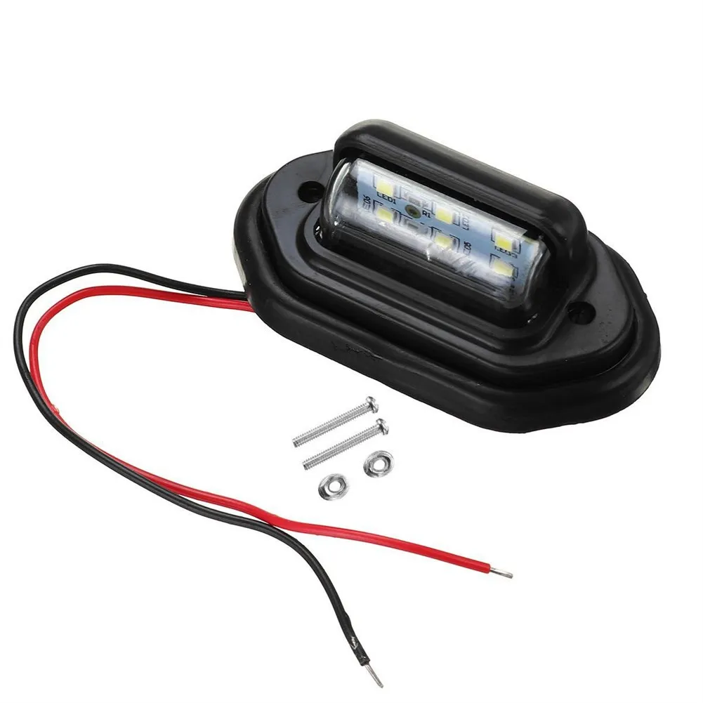 Tail Lamp License Plate Lights 12-24V 2pcs Accessories Parts Replacement
