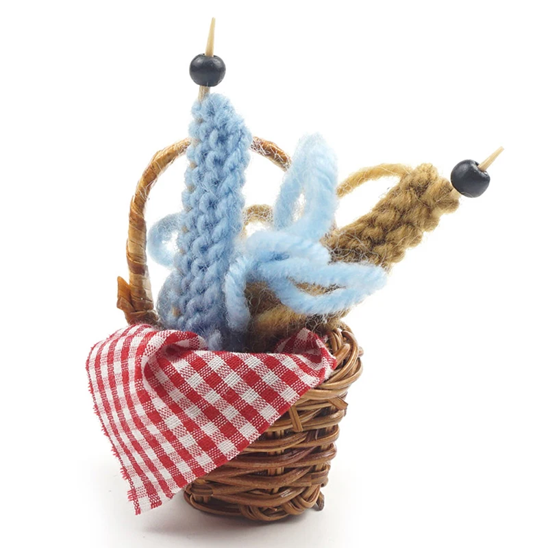 

1:12 Dollhouse Miniature Mini Wool Knitting Tool Doll Pretend Collectible Toy